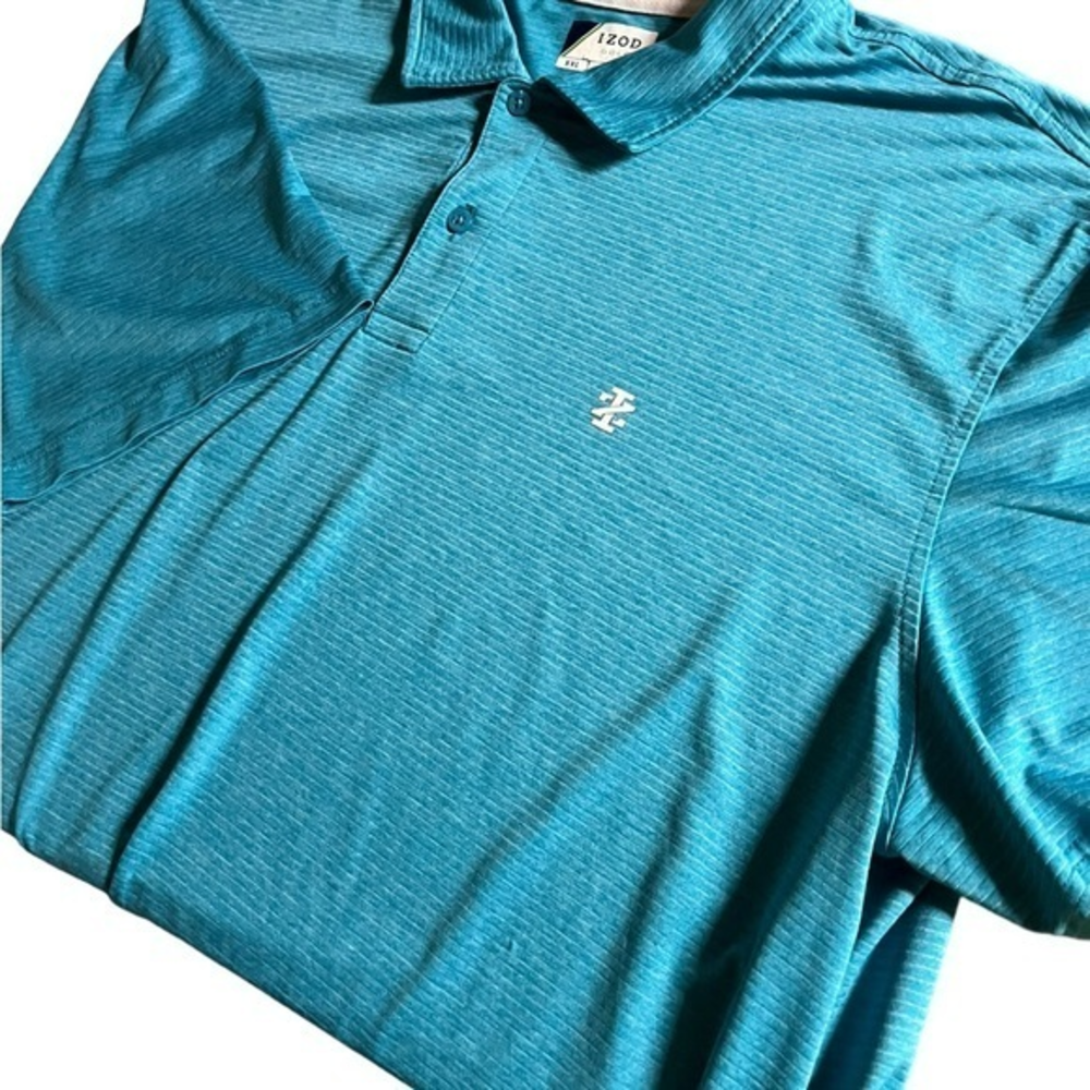 Izod golf mens XXL turquoise polo‎ shirt,